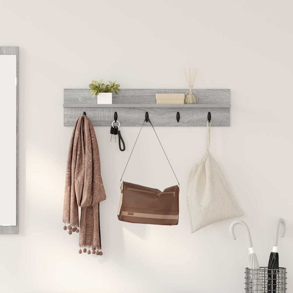vidaXL Wandgemonteerde kapstok Wit 40 x 10.5 x 18 cm Bewerkt hout