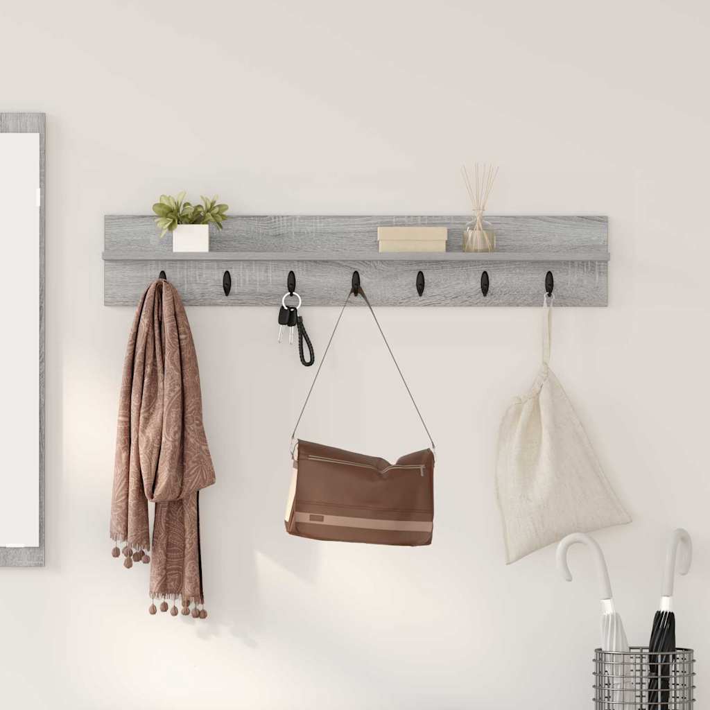 vidaXL Wandgemonteerde kapstok Wit 40 x 10.5 x 18 cm Bewerkt hout