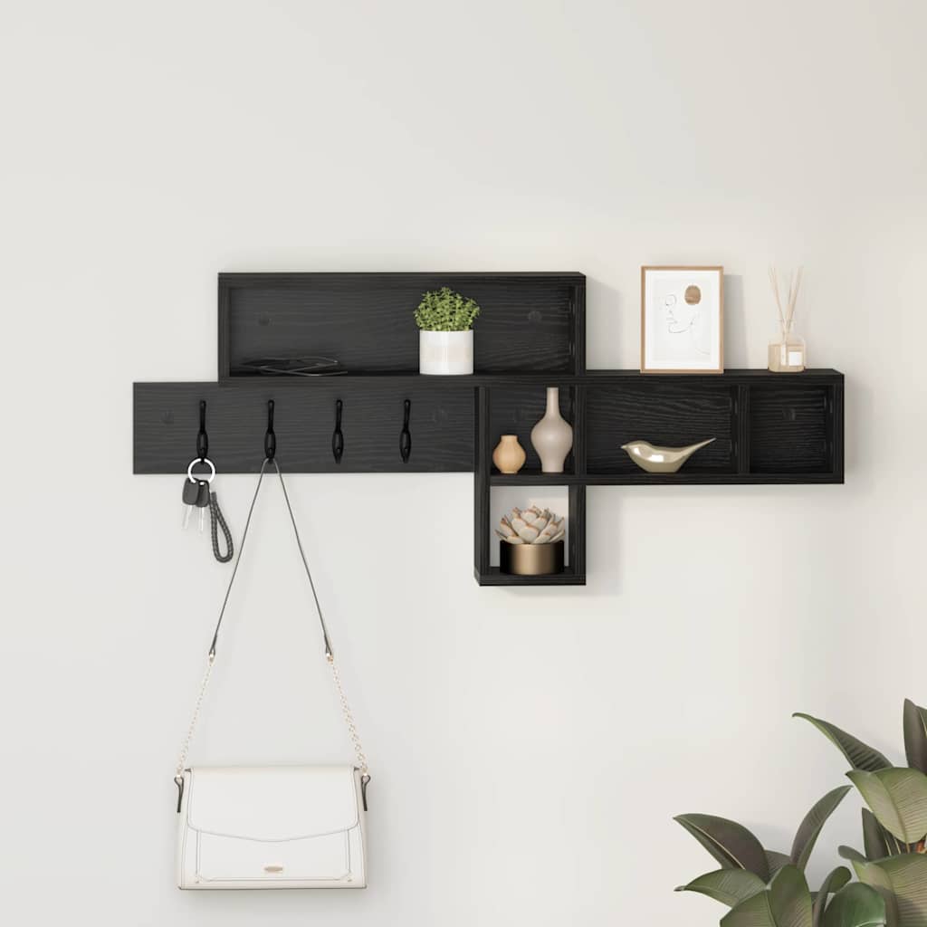 vidaXL Wandgemonteerde kapstok Wit 100 x 12 x 43.5 cm Bewerkt hout