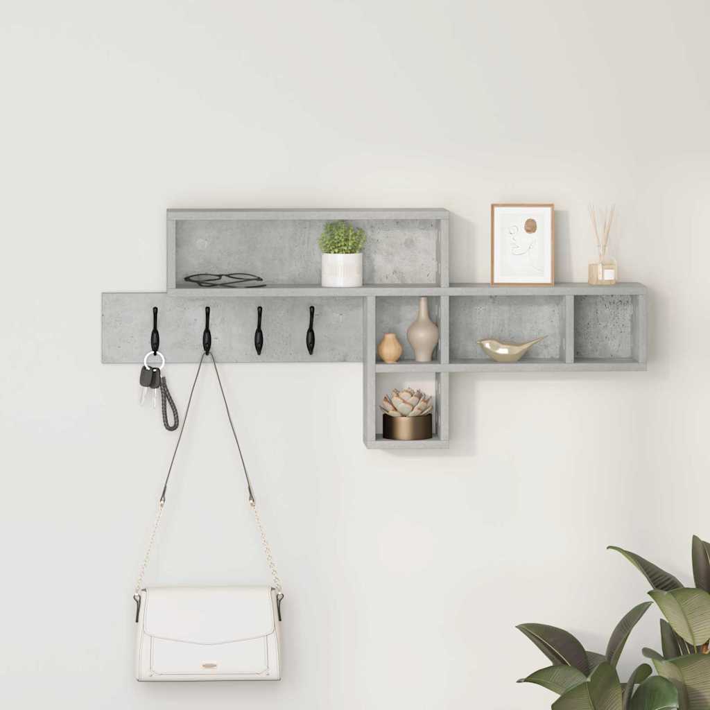 vidaXL Wandgemonteerde kapstok Wit 100 x 12 x 43.5 cm Bewerkt hout