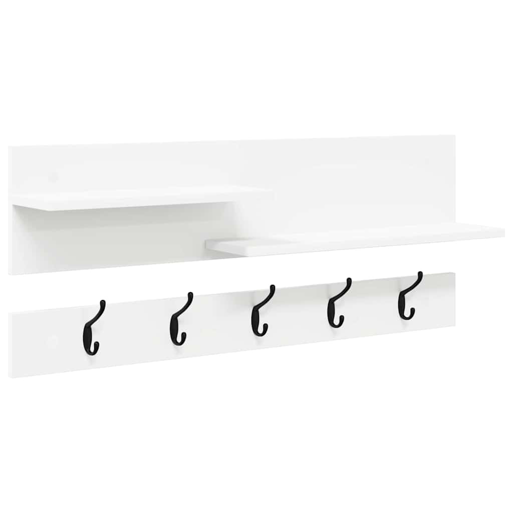 vidaXL Wandgemonteerde kapstok Wit 90 x 15 x 36 cm Bewerkt hout