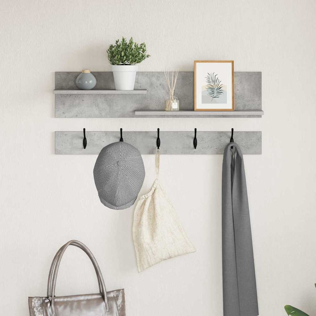 vidaXL Wandgemonteerde kapstok Wit 90 x 15 x 36 cm Bewerkt hout