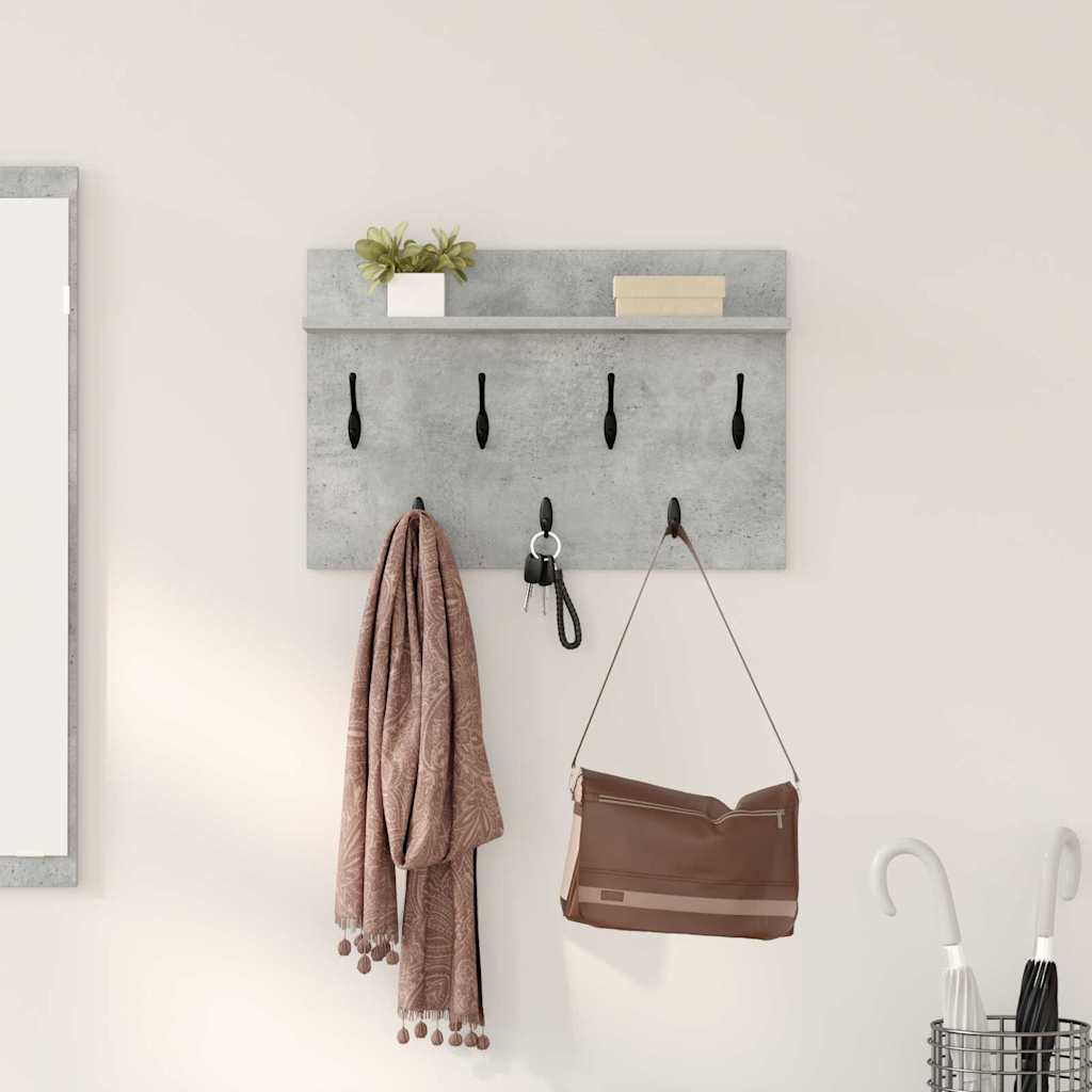 vidaXL Wandgemonteerde kapstok Wit 60 x 40 x 12 cm Bewerkt hout