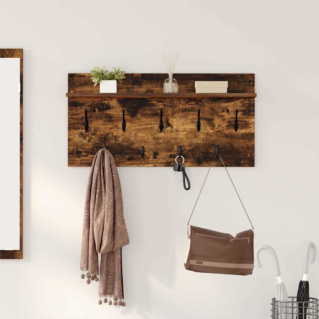 vidaXL Wandgemonteerde kapstok Wit 60 x 40 x 12 cm Bewerkt hout