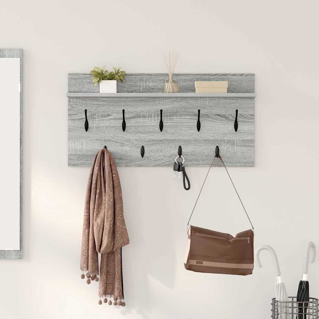 vidaXL Wandgemonteerde kapstok Wit 60 x 40 x 12 cm Bewerkt hout