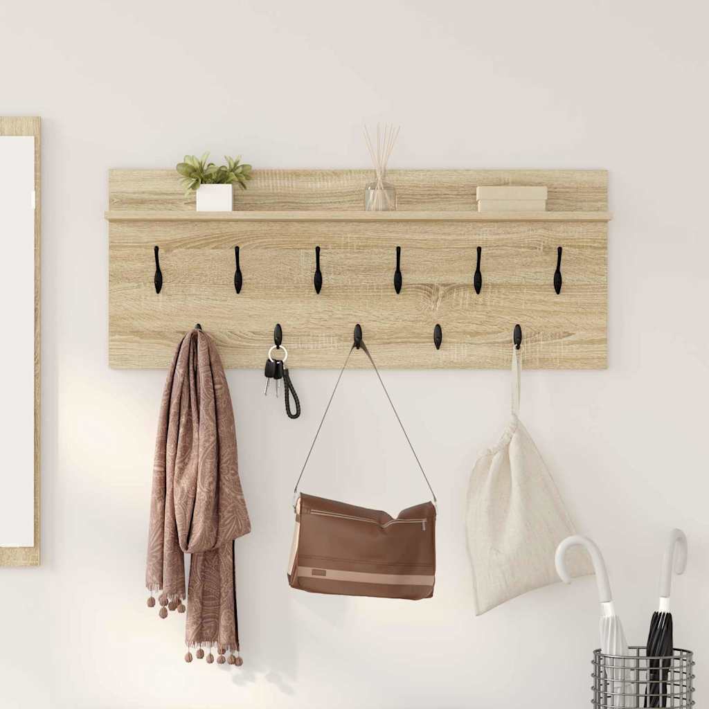 vidaXL Wandgemonteerde kapstok Wit 60 x 40 x 12 cm Bewerkt hout