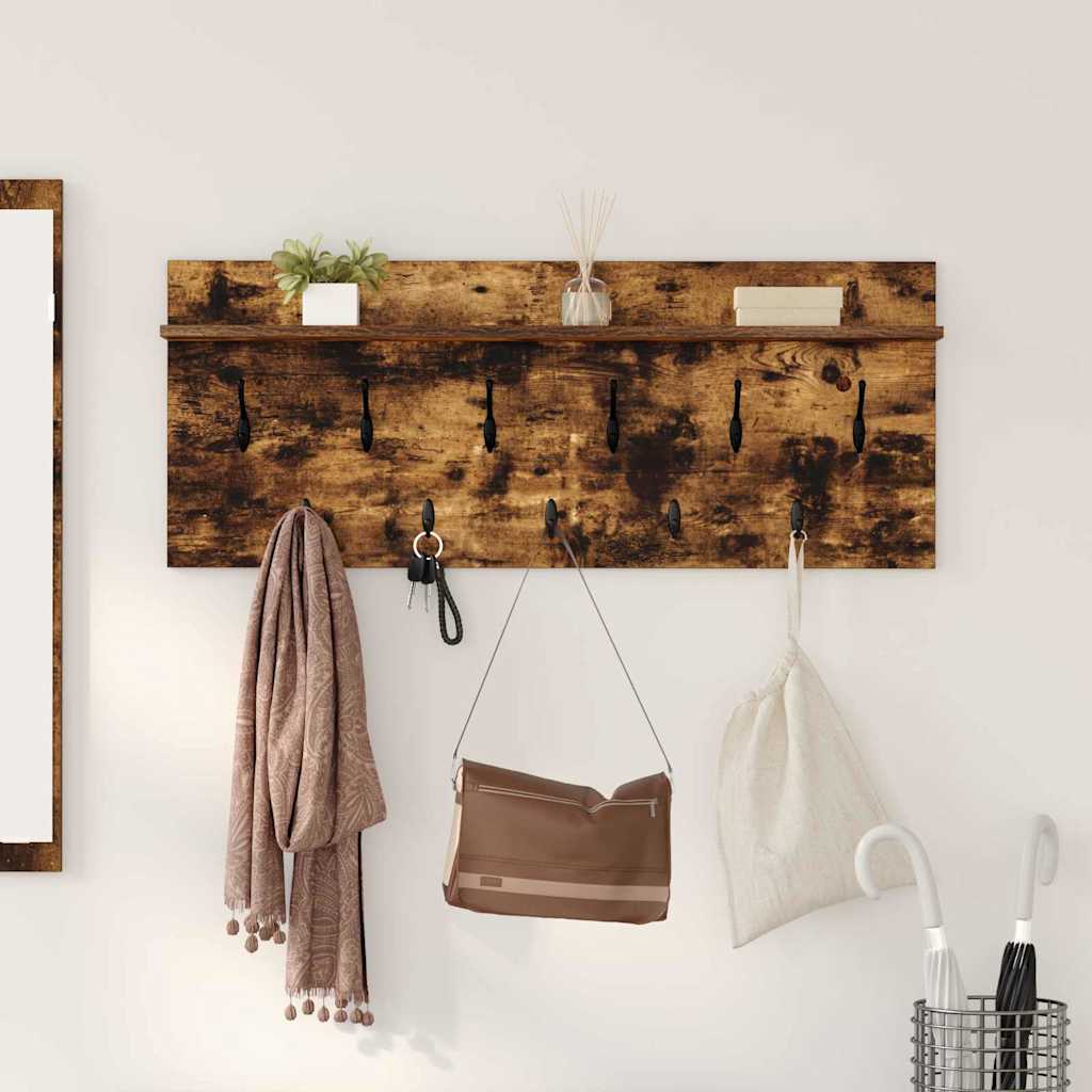 vidaXL Wandgemonteerde kapstok Wit 60 x 40 x 12 cm Bewerkt hout