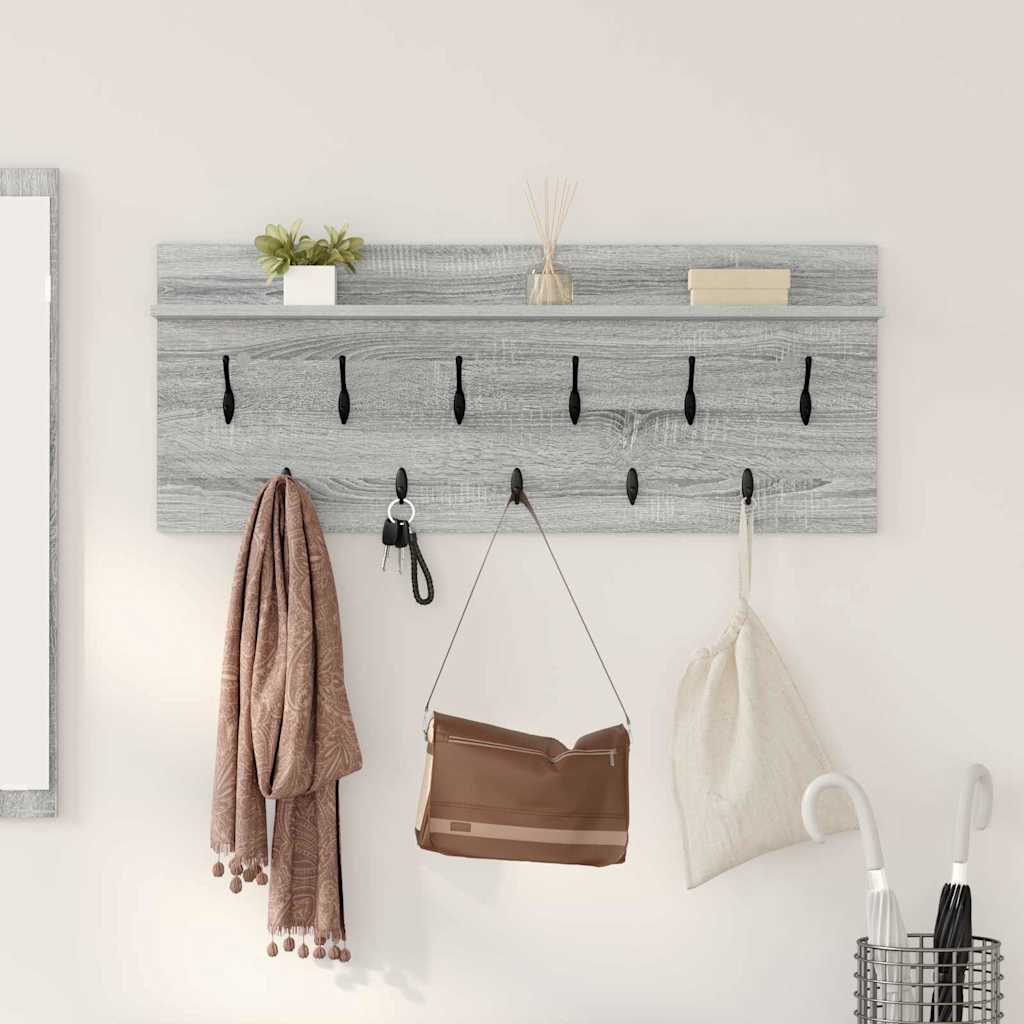 vidaXL Wandgemonteerde kapstok Wit 60 x 40 x 12 cm Bewerkt hout