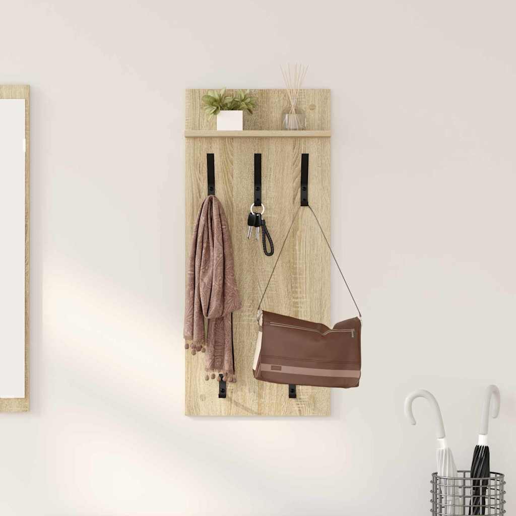 vidaXL Wandgemonteerde kapstok Wit 90 x 40 x 10 cm Bewerkt hout