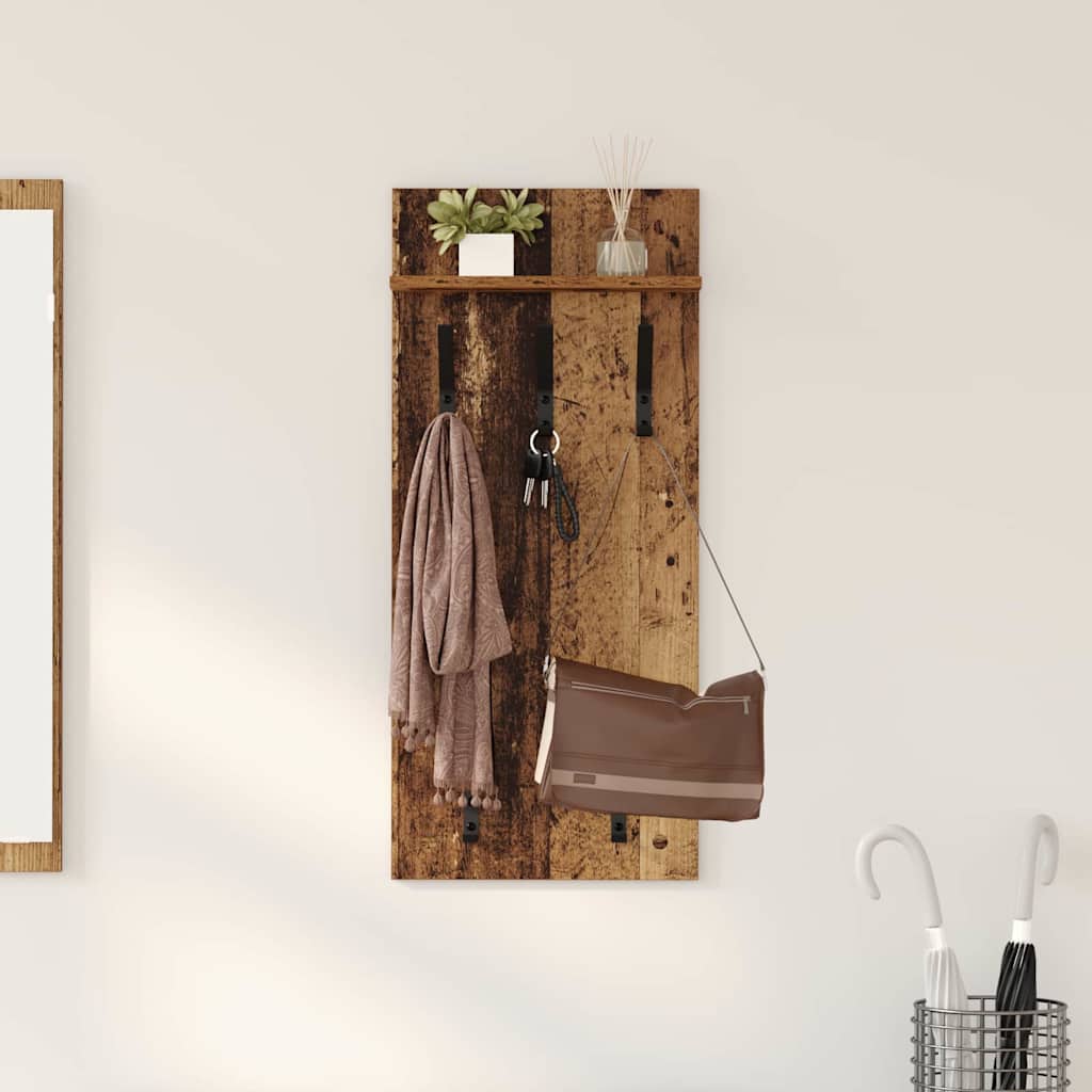 vidaXL Wandgemonteerde kapstok Wit 90 x 40 x 10 cm Bewerkt hout