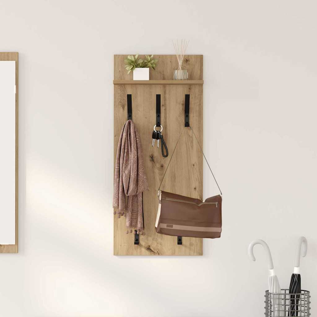 vidaXL Wandgemonteerde kapstok Wit 90 x 40 x 10 cm Bewerkt hout
