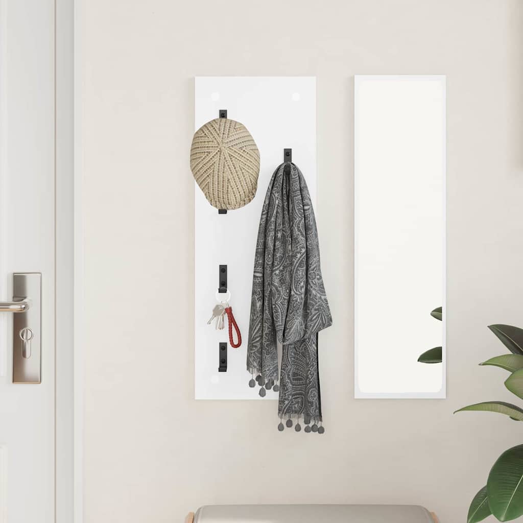 vidaXL Wandgemonteerde kapstok Wit 30 x 1.5 x 80 cm Bewerkt hout
