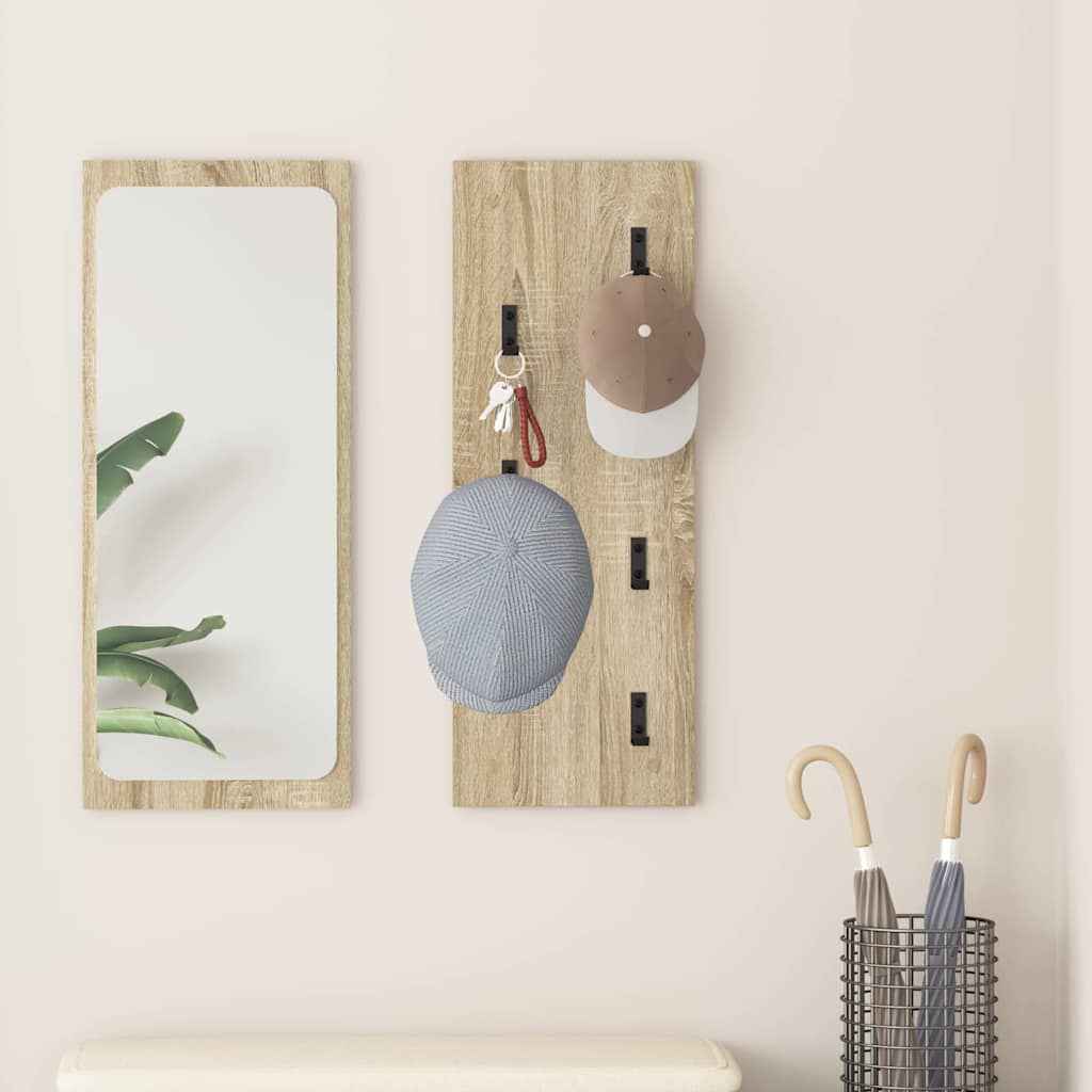 vidaXL Wandgemonteerde kapstok Wit 30 x 1.5 x 80 cm Bewerkt hout