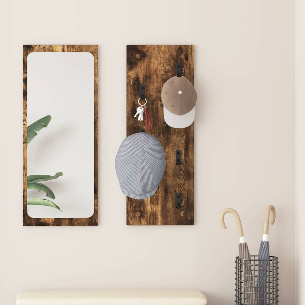 vidaXL Wandgemonteerde kapstok Wit 30 x 1.5 x 80 cm Bewerkt hout