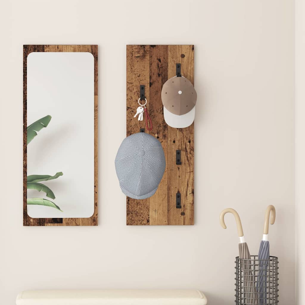 vidaXL Wandgemonteerde kapstok Wit 30 x 1.5 x 80 cm Bewerkt hout