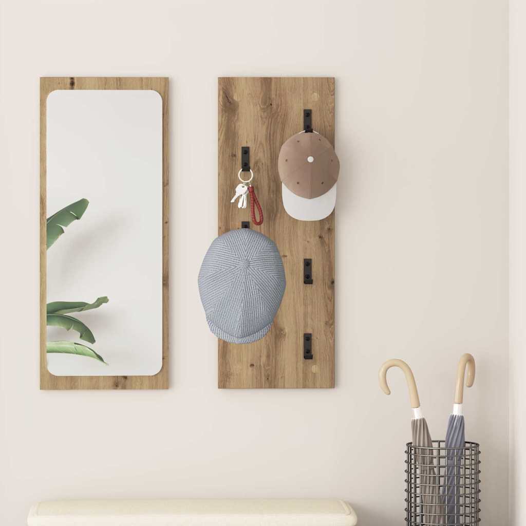 vidaXL Wandgemonteerde kapstok Wit 30 x 1.5 x 80 cm Bewerkt hout