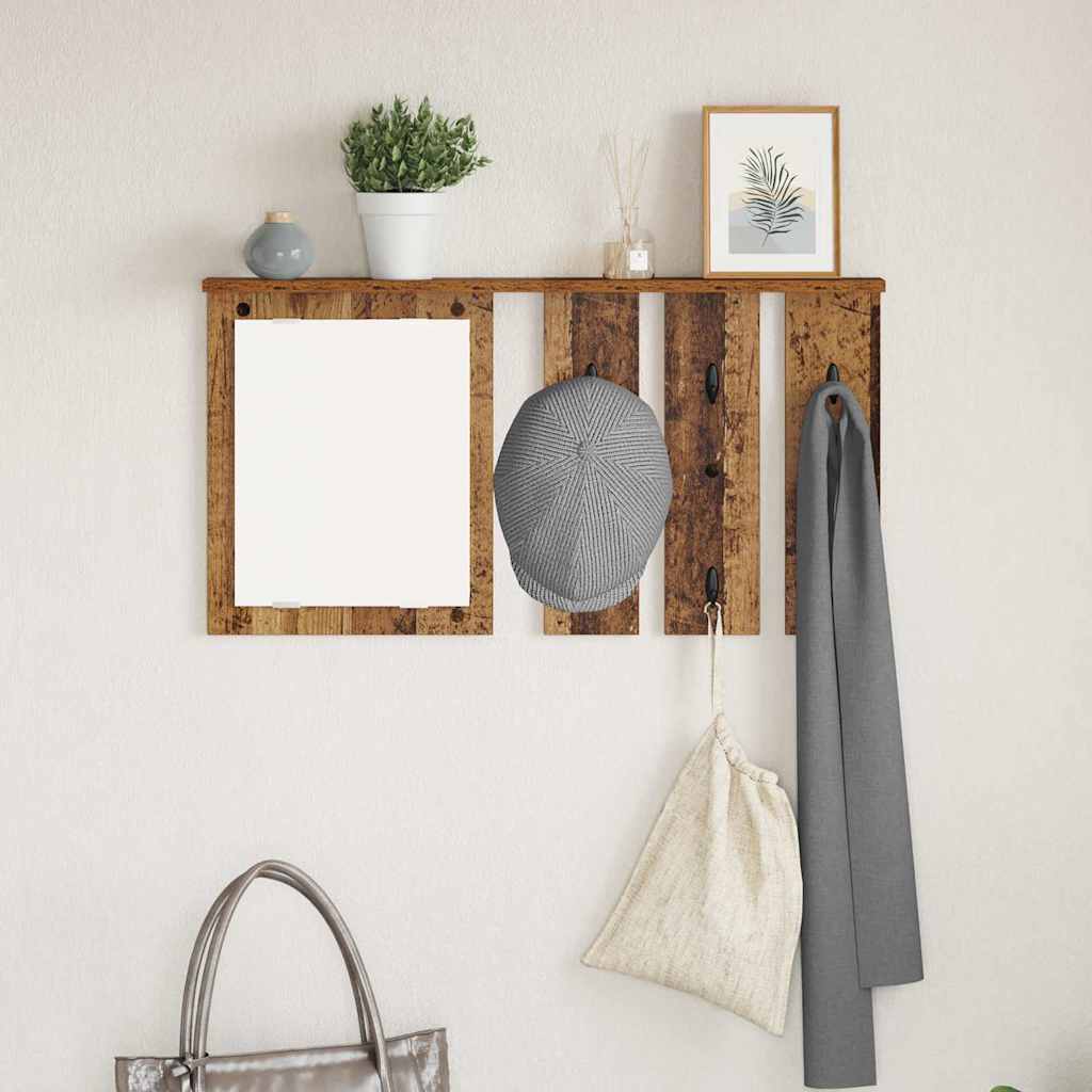 vidaXL Wandgemonteerde kapstok Wit 85 x 10 x 45 cm Bewerkt hout