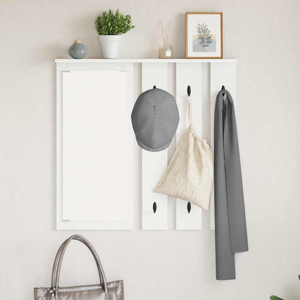 vidaXL Wandgemonteerde kapstok Wit 85 x 10 x 45 cm Bewerkt hout