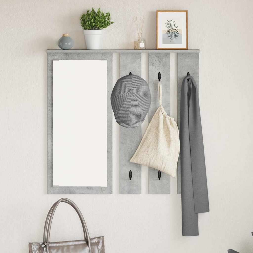 vidaXL Wandgemonteerde kapstok Wit 85 x 10 x 45 cm Bewerkt hout