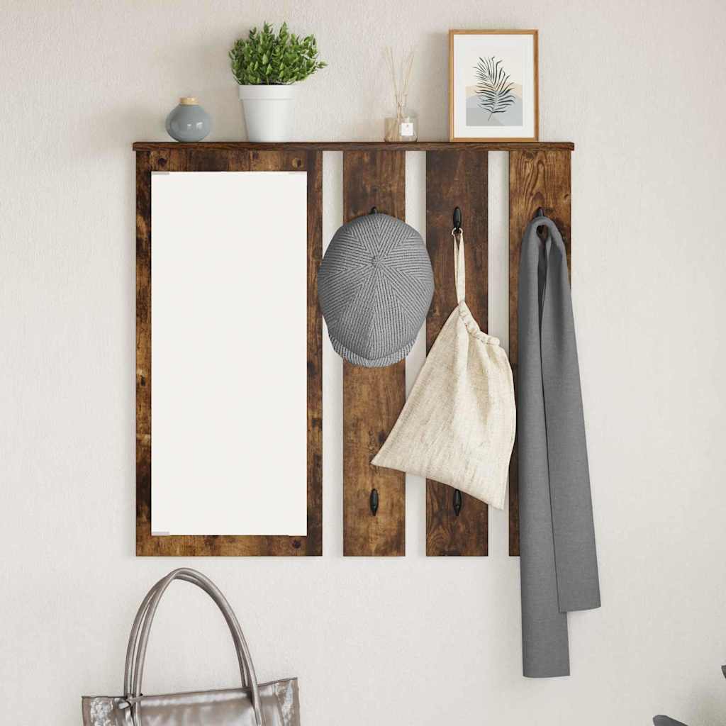 vidaXL Wandgemonteerde kapstok Wit 85 x 10 x 45 cm Bewerkt hout