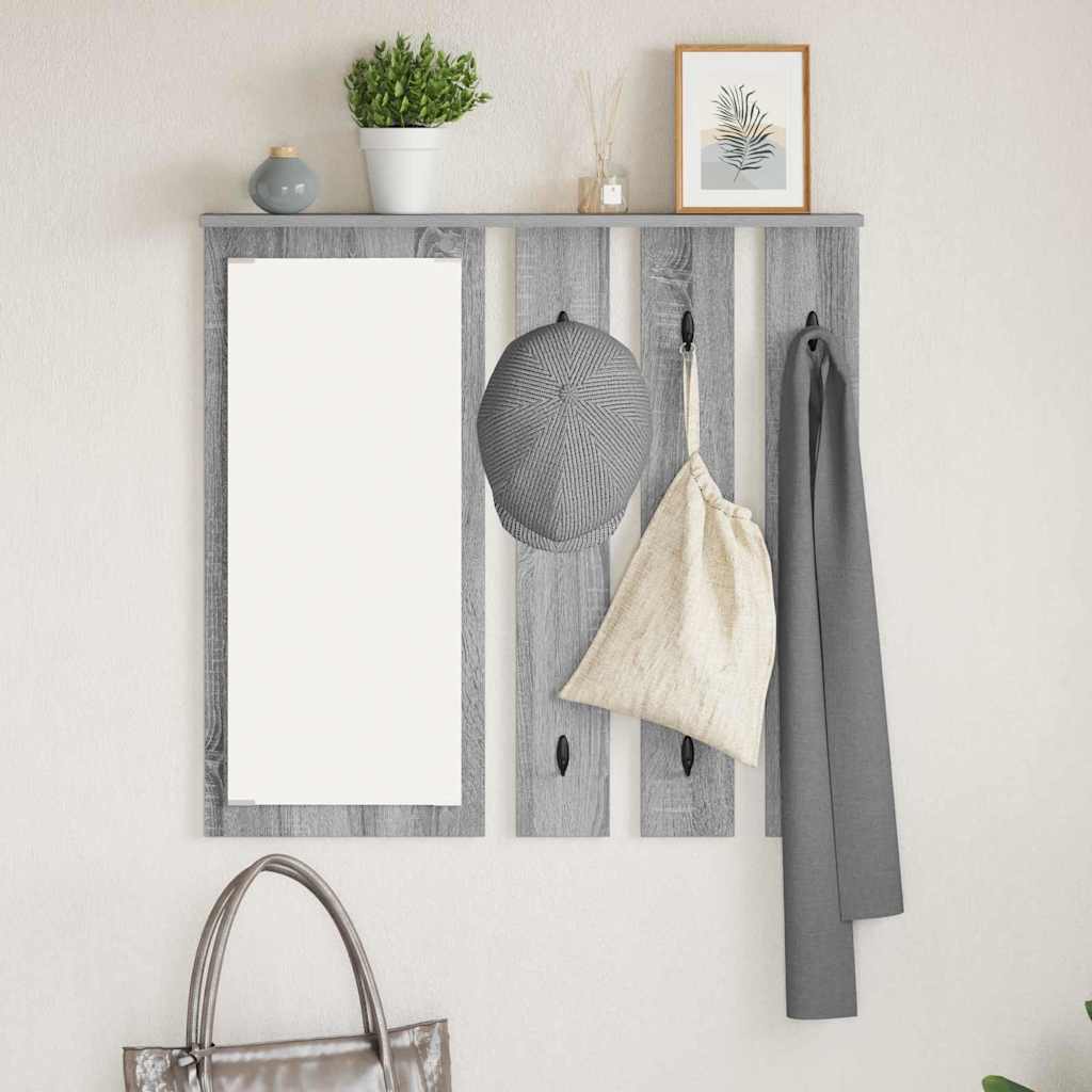 vidaXL Wandgemonteerde kapstok Wit 85 x 10 x 45 cm Bewerkt hout