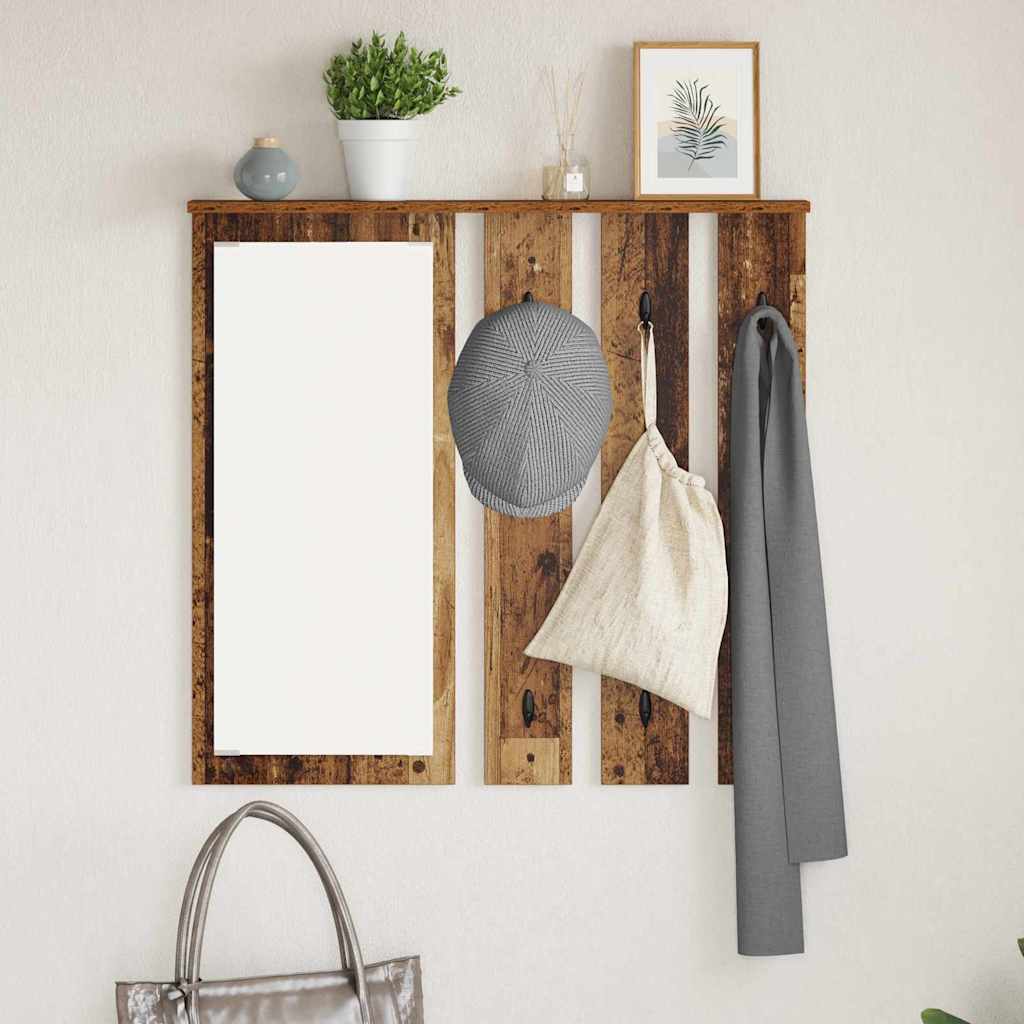 vidaXL Wandgemonteerde kapstok Wit 85 x 10 x 45 cm Bewerkt hout