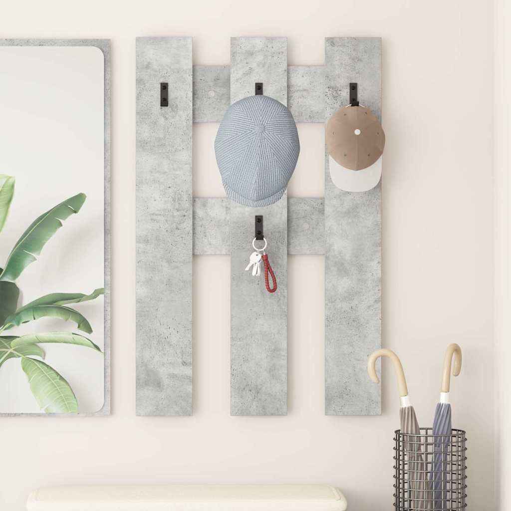 vidaXL Wandgemonteerde kapstok Wit 65 x 3 x 100 cm Bewerkt hout