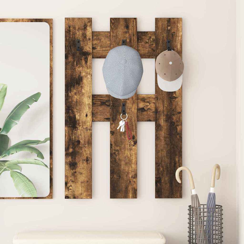 vidaXL Wandgemonteerde kapstok Wit 65 x 3 x 100 cm Bewerkt hout