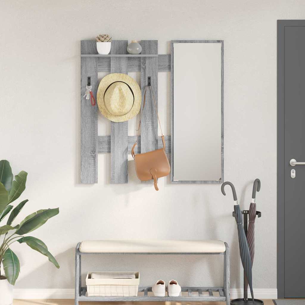 vidaXL Wandgemonteerde kapstok Wit 100 x 10 x 100 cm Bewerkt hout