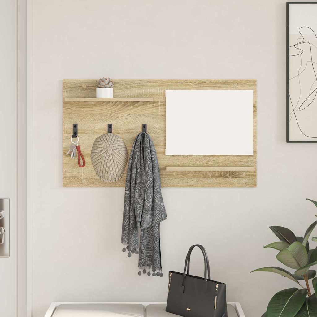 vidaXL Wandgemonteerde kapstok Wit 90 x 10 x 50 cm Bewerkt hout
