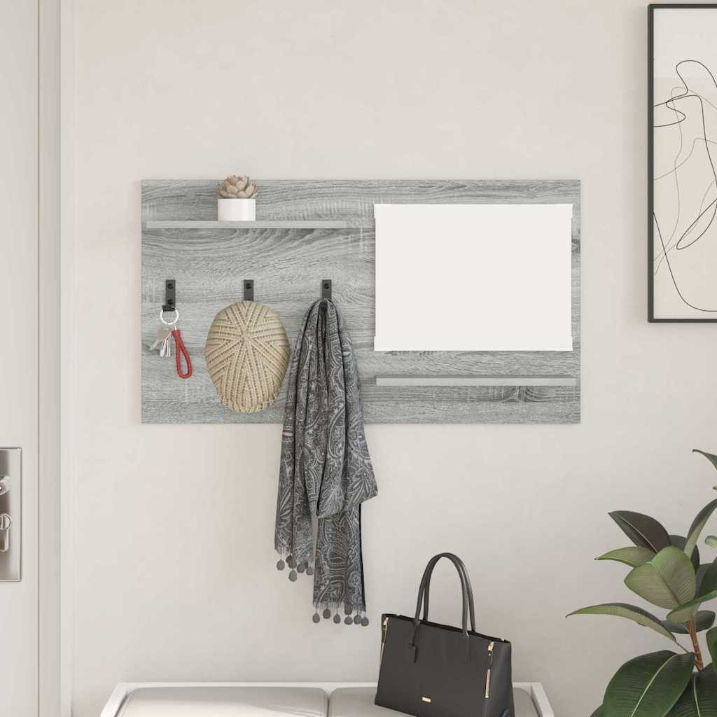 vidaXL Wandgemonteerde kapstok Wit 90 x 10 x 50 cm Bewerkt hout