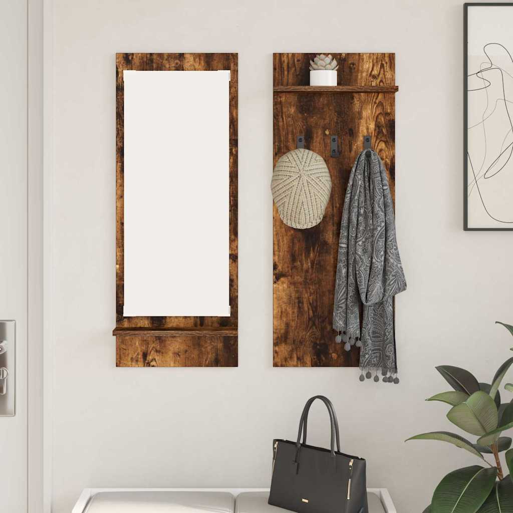 vidaXL Wandgemonteerde kapstok Wit 70 x 10 x 90 cm Bewerkt hout