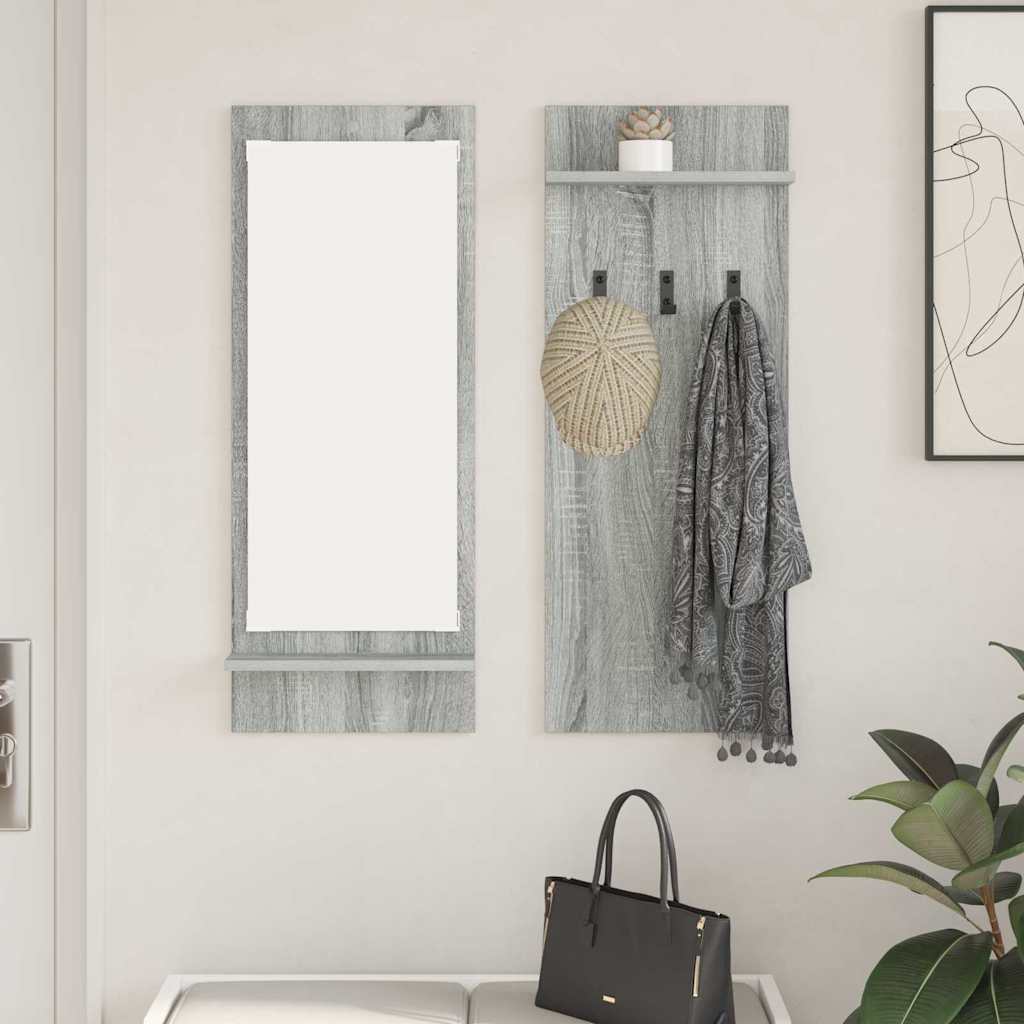 vidaXL Wandgemonteerde kapstok Wit 70 x 10 x 90 cm Bewerkt hout