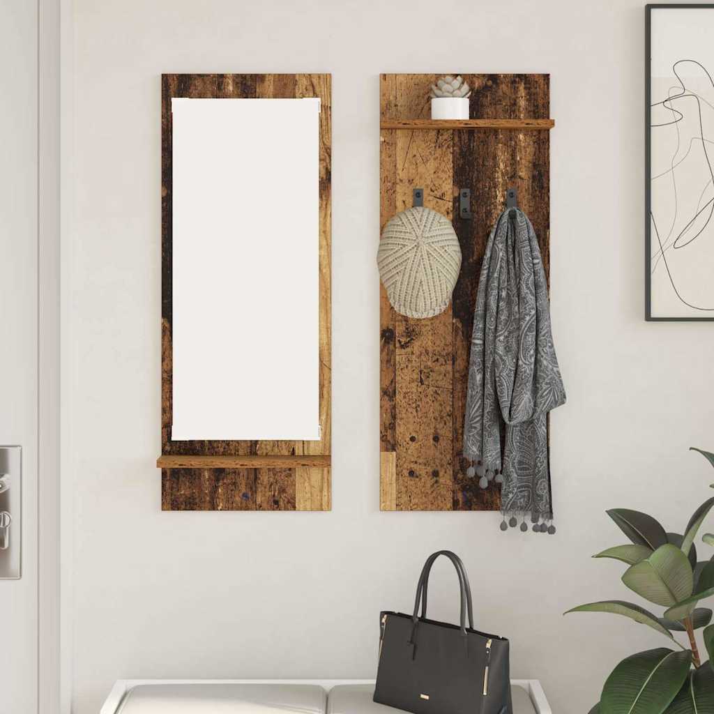 vidaXL Wandgemonteerde kapstok Wit 70 x 10 x 90 cm Bewerkt hout
