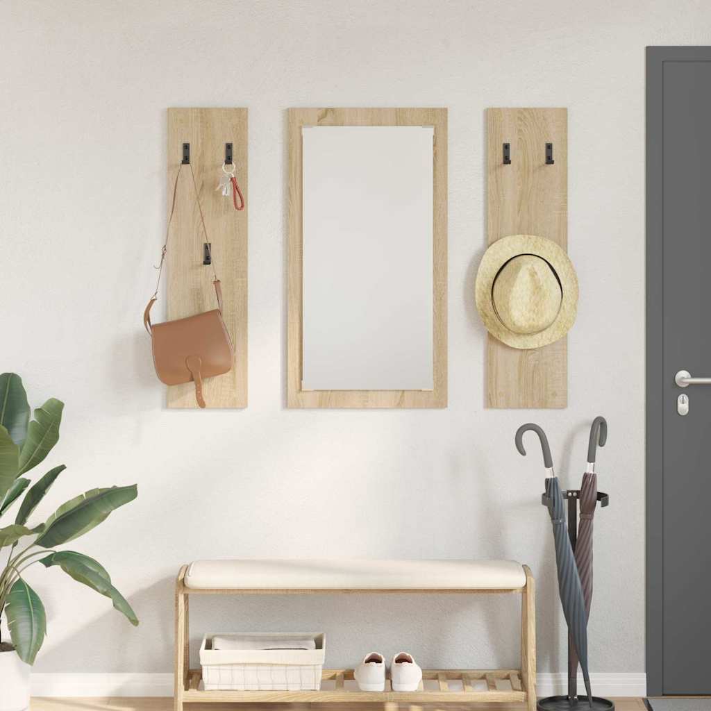 vidaXL Wandgemonteerde kapstok Wit 96 x 1.5 x 90 cm Bewerkt hout