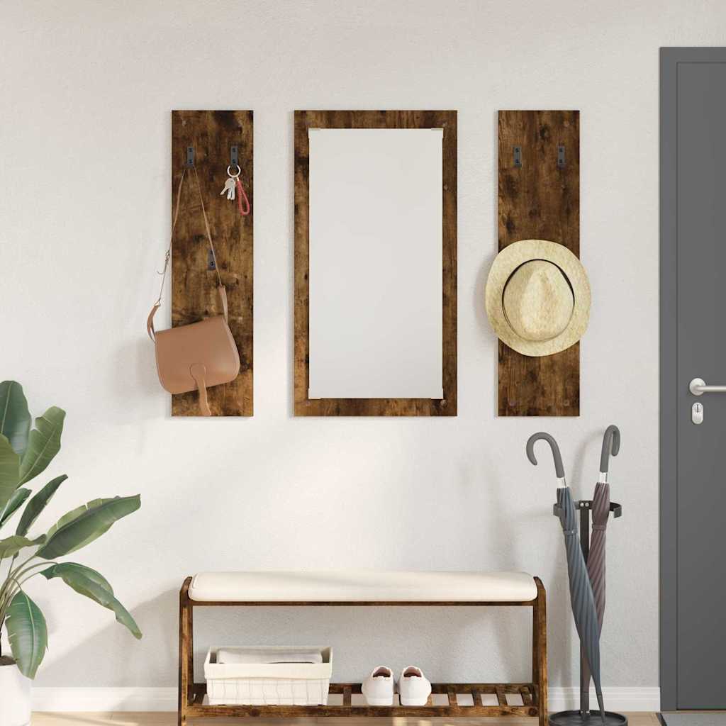 vidaXL Wandgemonteerde kapstok Wit 96 x 1.5 x 90 cm Bewerkt hout