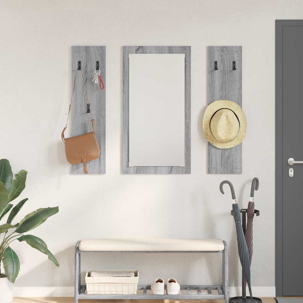 vidaXL Wandgemonteerde kapstok Wit 96 x 1.5 x 90 cm Bewerkt hout