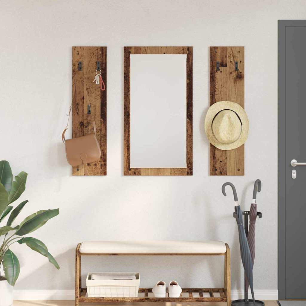 vidaXL Wandgemonteerde kapstok Wit 96 x 1.5 x 90 cm Bewerkt hout