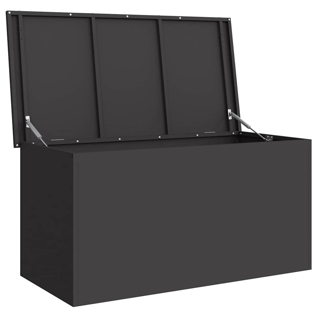 vidaXL Buitenopslagdoos Zwart 100 x 50.5 x 50 cm Koudgewalst staal