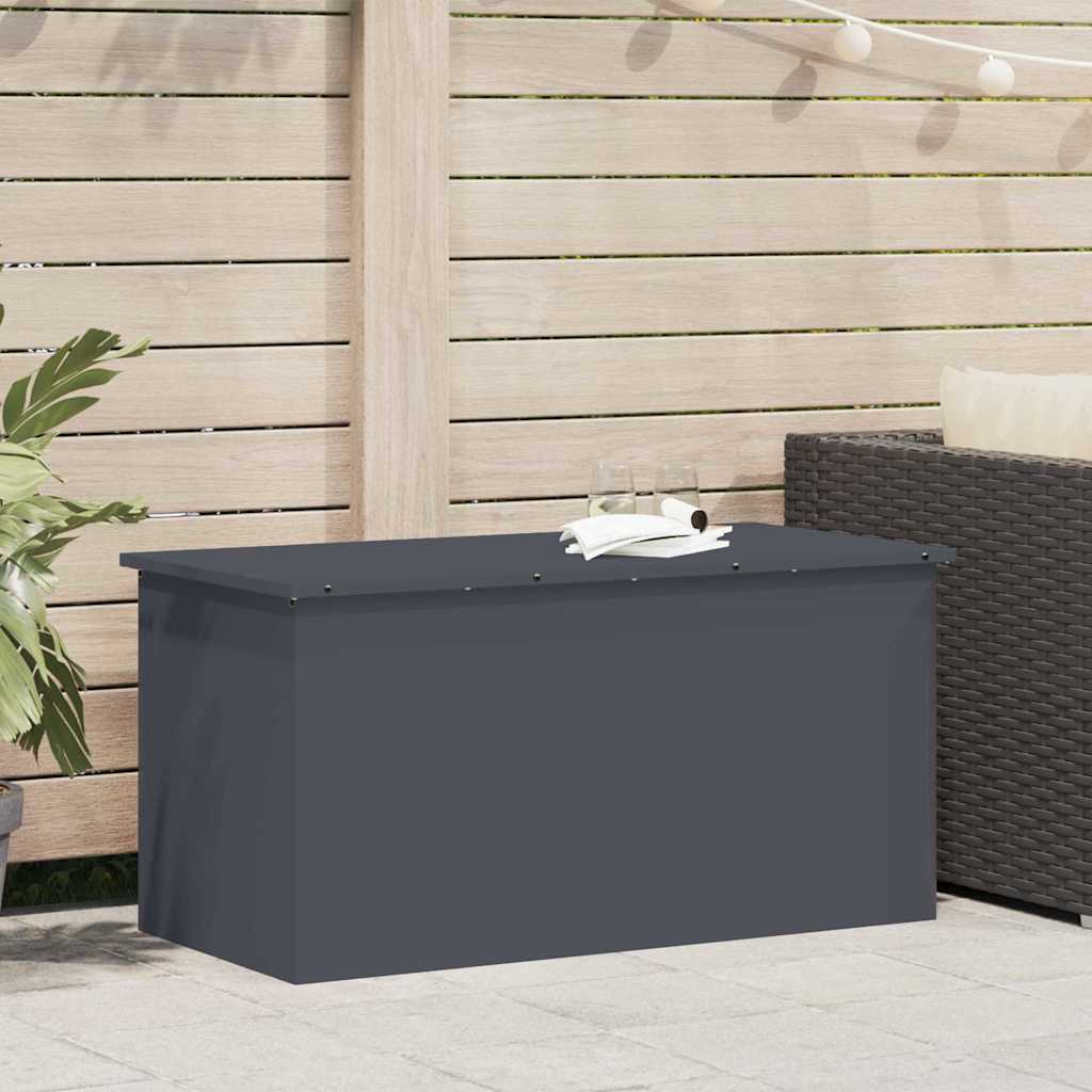 vidaXL Buitenopslagdoos Zwart 100 x 50.5 x 50 cm Koudgewalst staal
