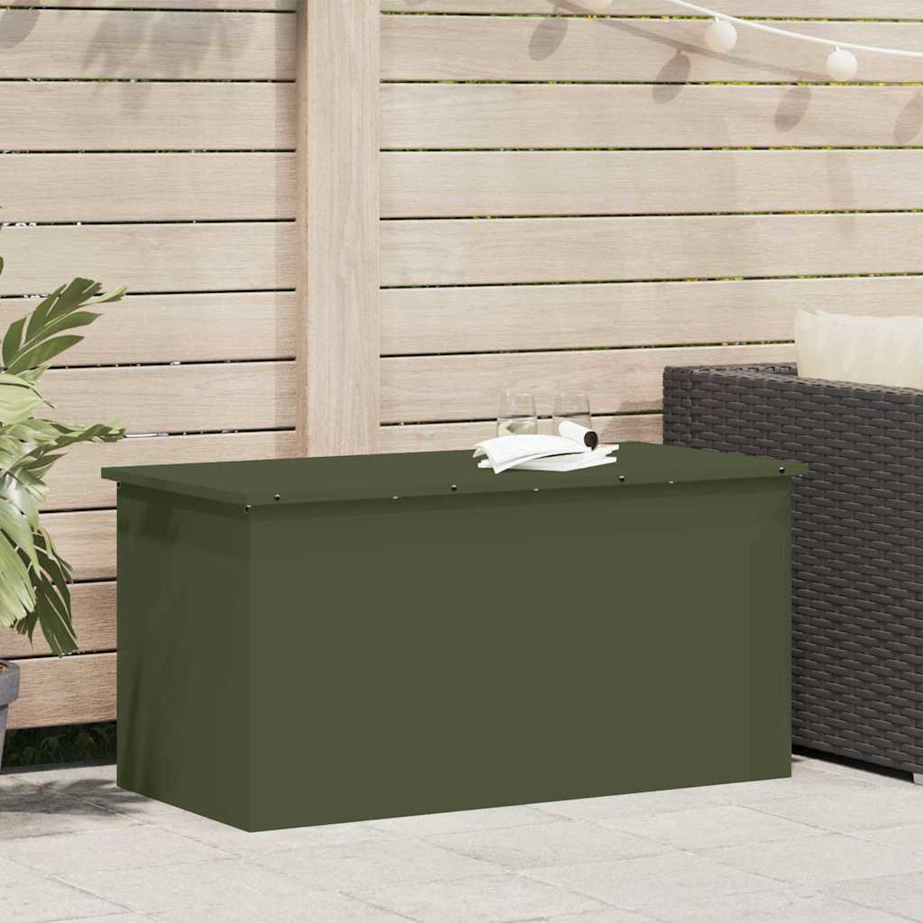 vidaXL Buitenopslagdoos Zwart 100 x 50.5 x 50 cm Koudgewalst staal