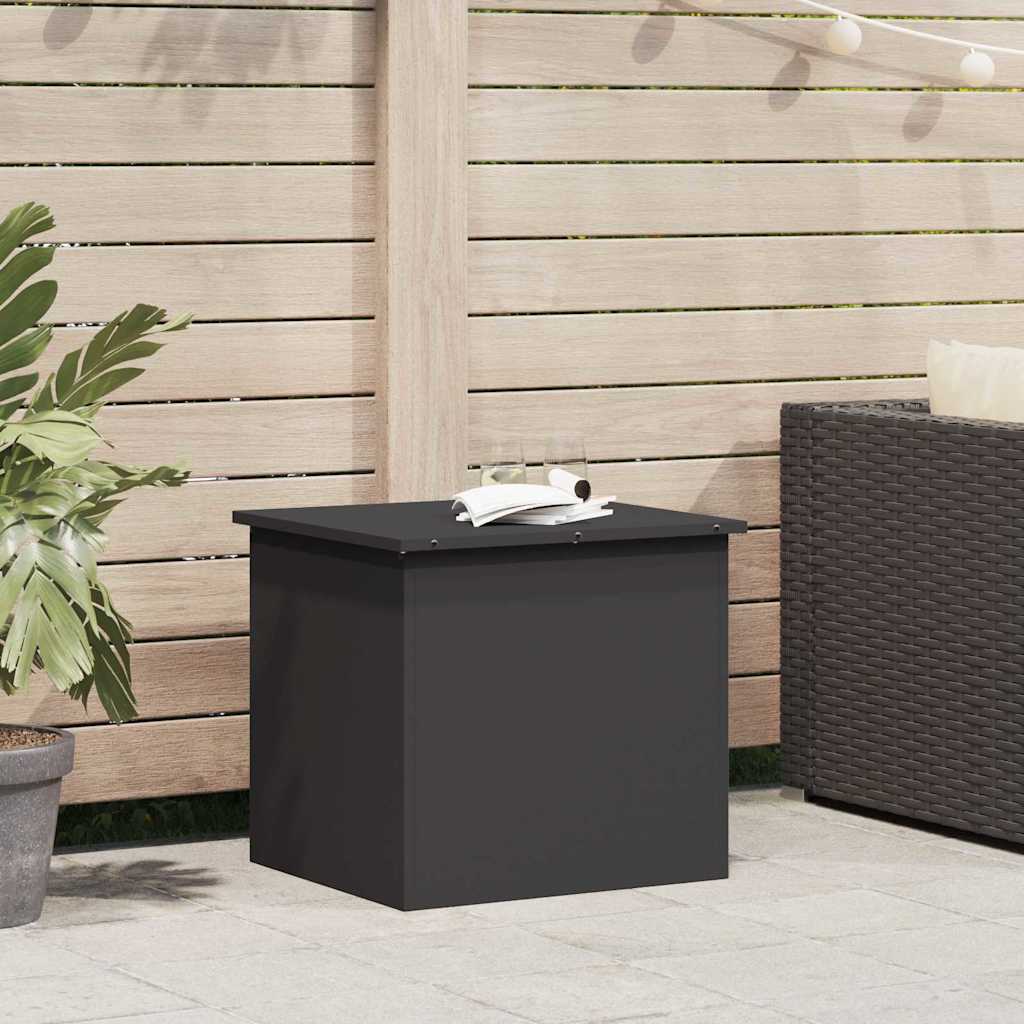 vidaXL Buitenopslagdoos Zwart 100 x 50.5 x 50 cm Koudgewalst staal