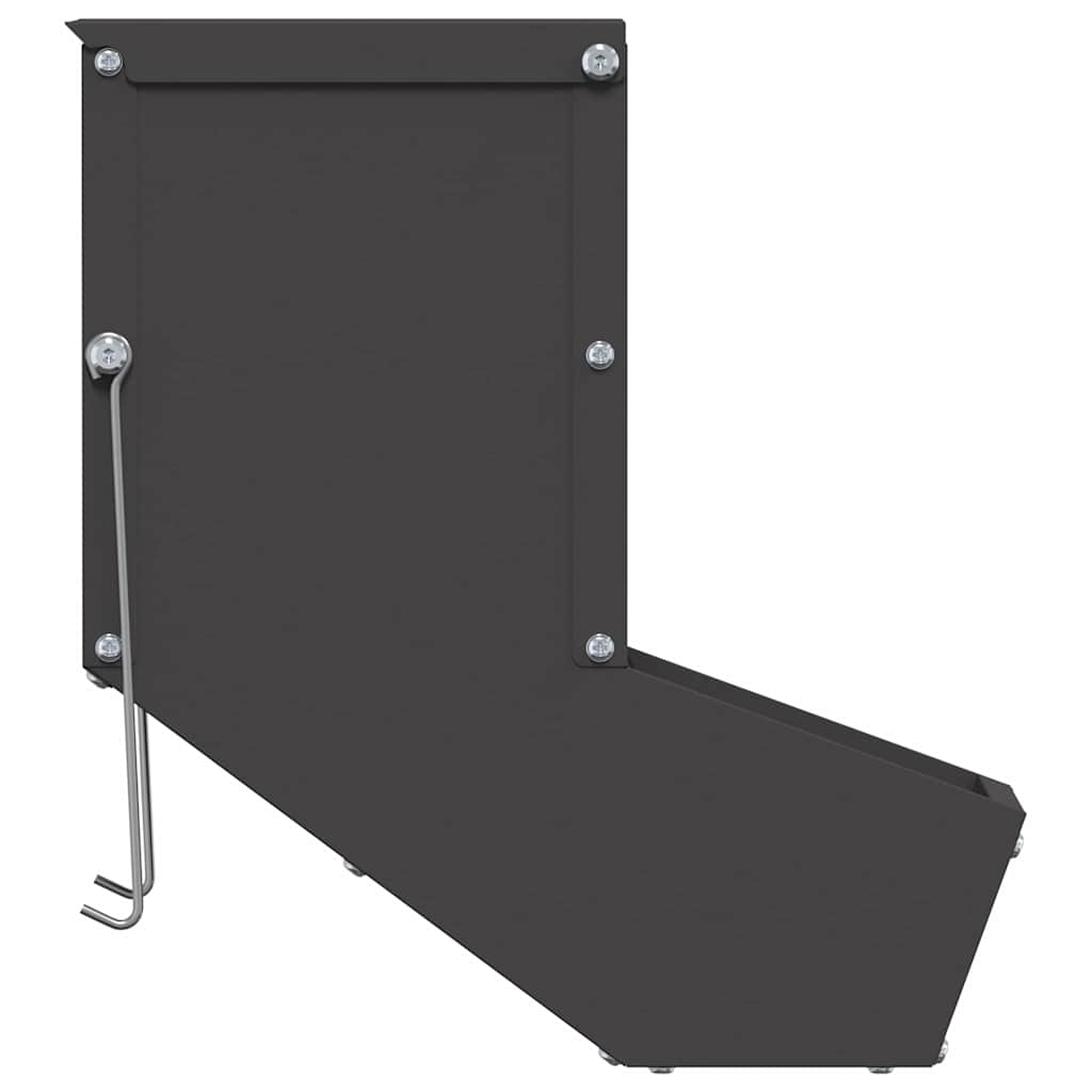 vidaXL Konijnenvoer Olijf Groen 12,5 x 26 x 28,5 cm Koudgewalst Staal