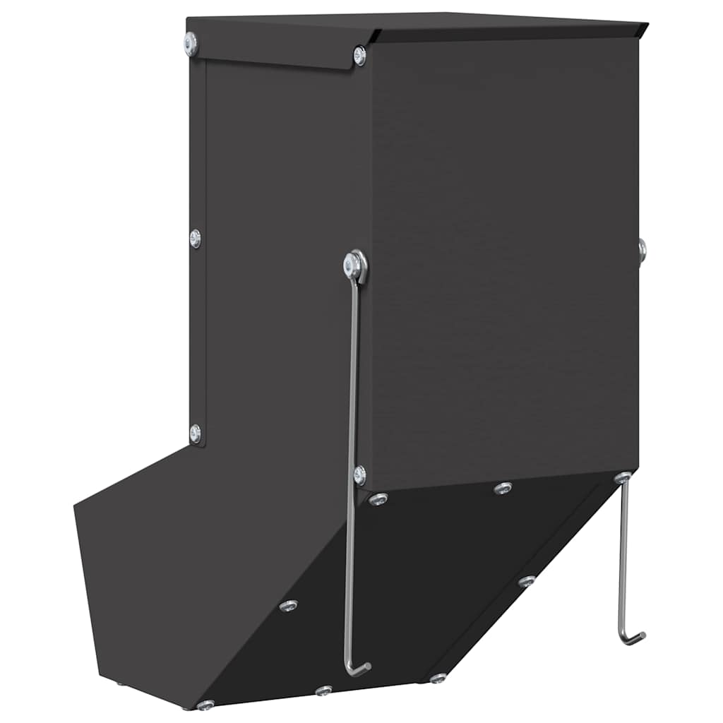 vidaXL Konijnenvoer Olijf Groen 12,5 x 26 x 28,5 cm Koudgewalst Staal