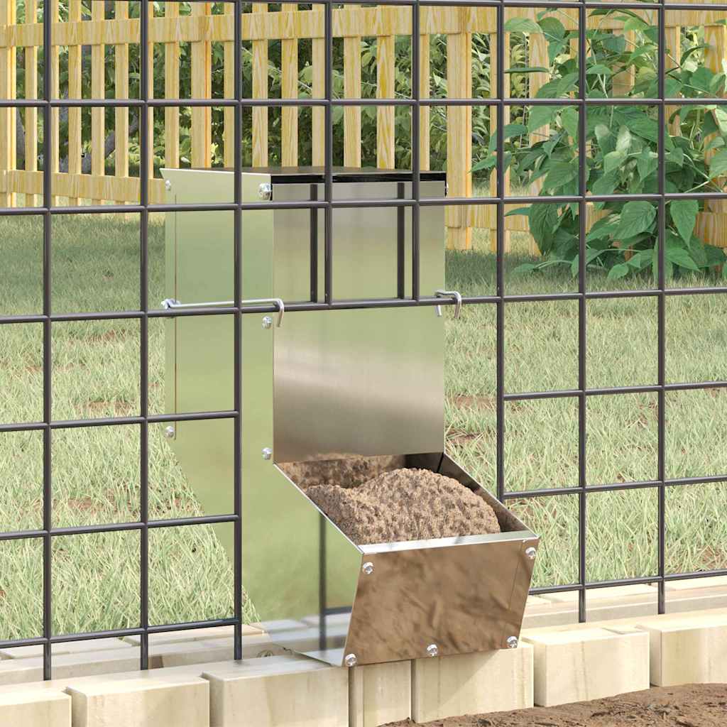 vidaXL Konijnenvoer Olijf Groen 12,5 x 26 x 28,5 cm Koudgewalst Staal