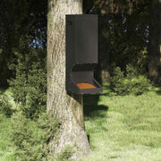 vidaXL Hertenvoerbak Zwart 28 x 30 x 80 cm Koudgewalst Staal