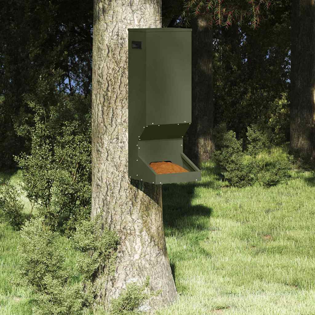 vidaXL Hertenvoerbak Zwart 28 x 30 x 80 cm Koudgewalst Staal