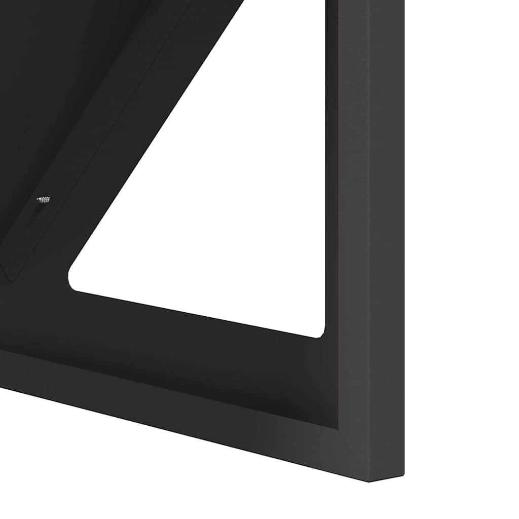 vidaXL Voederbak voor vee Zwart 108 x 50 x 28 cm Koudgewalst Staal