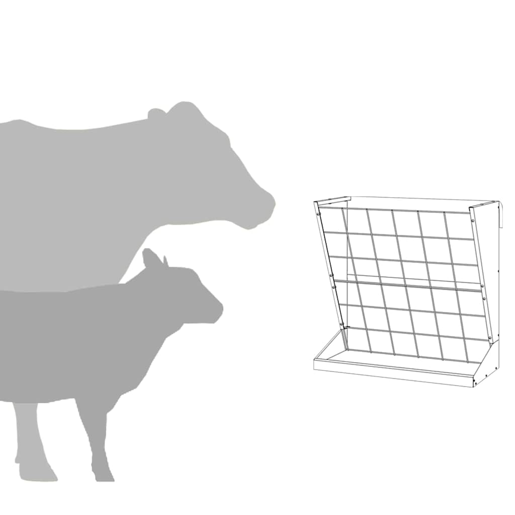vidaXL Hooi Feeder Zwart 71 x 33 x 70 cm Koudgewalst Staal