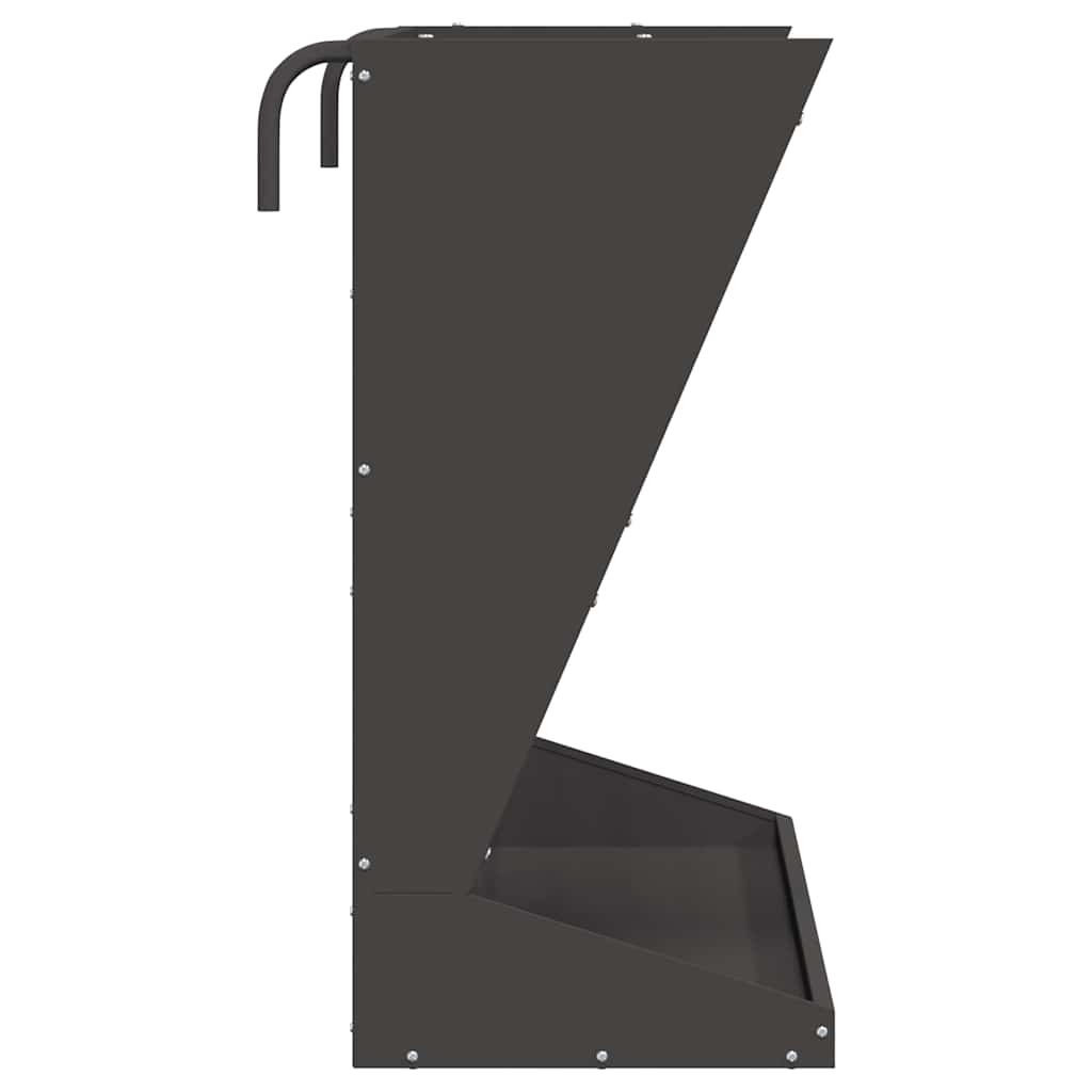 vidaXL Hooi Feeder Zwart 71 x 33 x 70 cm Koudgewalst Staal